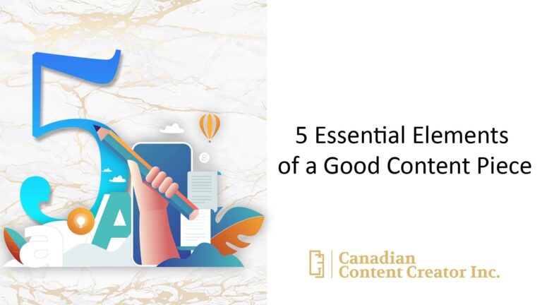 5 essential elements of a good content piece